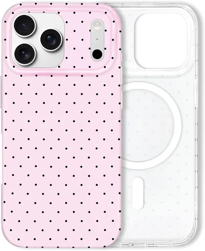 Miniatura 27 de Hython Funda para iPhone Air, diseño estético de lunares lindos, funda simple de 6.5 pulgadas, delgada, antiarañazos, parachoques de TPU suave, a