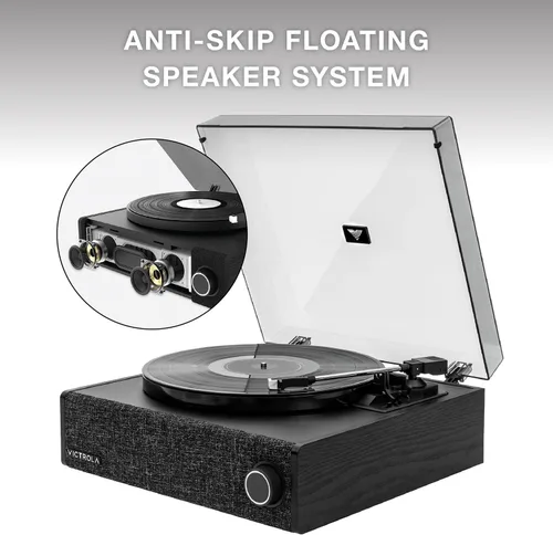 Miniatura 5 de Victrola Eastwood LP - Reproductor de discos Bluetooth - Tocadiscos de 3 velocidades, cartucho Audio Technica AT-3600L MM, salida Bluetooth Vinyl