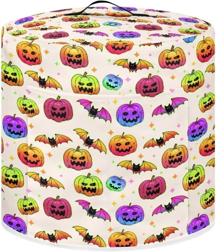 Miniatura 26 de GLENLCWE Funda para olla a presión de esqueleto de sangre roja para olla arrocera de 3 cuartos de galón, cubierta antipolvo de Halloween, cubierta