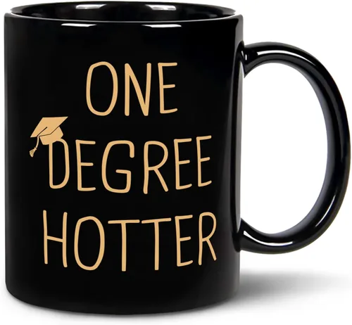 Regalos de graduación para ella, él, taza de cerámica de 11 oz para un grado más caliente - 2026 divertida universidad, maestría, doctorado,