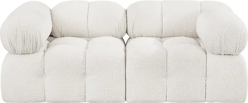 Miniatura 5 de Meridian Furniture 611Cream-S68A Colección Ames Moderno Sofá modular contemporáneo con tela de boucle color crema, modular para crear
