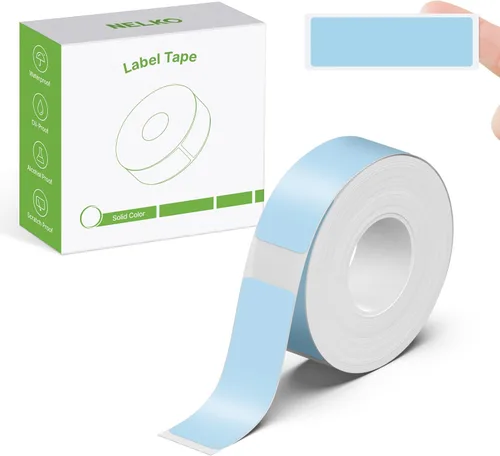 Miniatura 9 de Cinta para hacer etiquetas genuina Nelko P21, papel de impresión de etiquetas adaptado, 14x40mm (0.55"x1.57"), laminado estándar, reemplazo