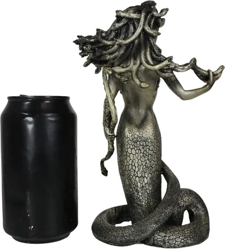 Miniatura 8 de Ebros Mitología griega El hechizo seductor de Medusa Estatua de 8 pulgadas de alto tentación de la diosa demoníaca Medusa Gorgonic Sister Figurine