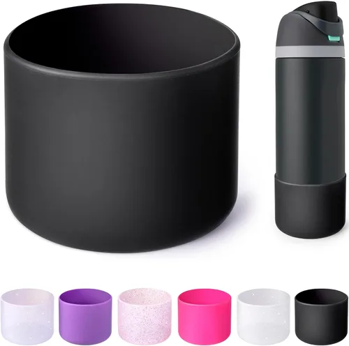 Miniatura 39 de Silicone Boot for Owala Water Bottle 24oz 32oz 40oz, Anti-Slip Protective Sleeve Bottom Bumper Protector for FreeSip, Twist, and Flip Stainless Rosa