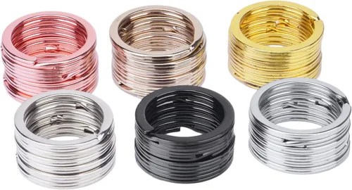 Miniatura 2 de Sunmns Llavero plano de 1 pulgada, llavero dividido de metal, llavero para organizar llaves del hogar, manualidades, cordones, 36 piezas