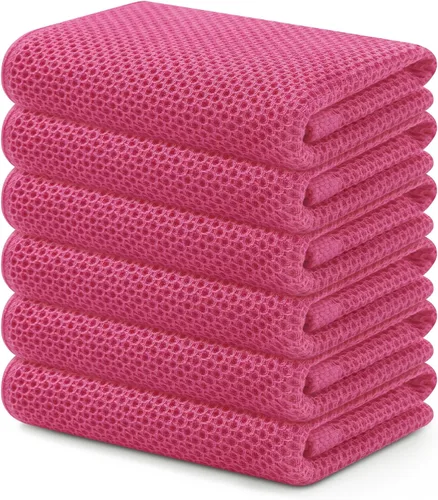 Miniatura 179 de Kitinjoy - Paños de cocina de 100 % algodón, tela de tejido gofrado, paño de limpieza ultrasuave, absorbente y de secado rápido. Gris Oscuro