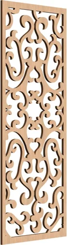 Miniatura 155 de Smithfield Paneles de pared decorativos de madera con calado, 13 3/8 pulgadas de ancho x 34 3/8 pulgadas de alto x 3/8 de alto, roble rojo rojo