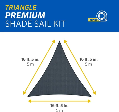 Miniatura 5 de Kit de vela de sombra premium Coolaroo - 95% de bloqueo UV, acabado mate de lujo de grado comercial con estructura de acero inoxidable para Pizarra