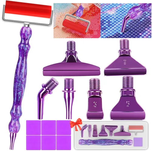 Miniatura 11 de Heyseri Juego de 14 herramientas de accesorios para bolígrafos de pintura de diamante, exquisitas puntas de metal de acero inoxidable, bolígrafo Oro