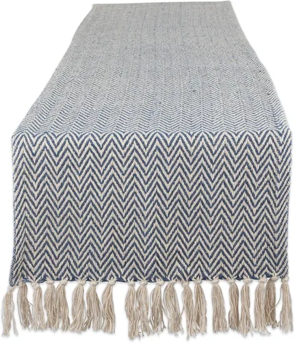 Miniatura 13 de DII Woven Basic - Camino de mesa Chevron de la colección de mesa, 15 x 72 pulgadas, gris
