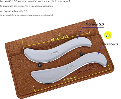 Miniatura 3 de BYYDDIY Herramienta de raspado muscular de acero inoxidable Gua Sha, herramienta para tejido cicatricial, herramientas de terapia física
