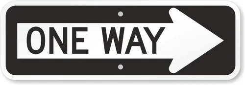 SmartSign - X-R6-1R-EG-6x18-M1 "One Way" MUTCD Sign con flecha derecha | 6" x 18" 3M Aluminio Reflectante Grado Ingeniero Negro sobre Blanco 6" x
