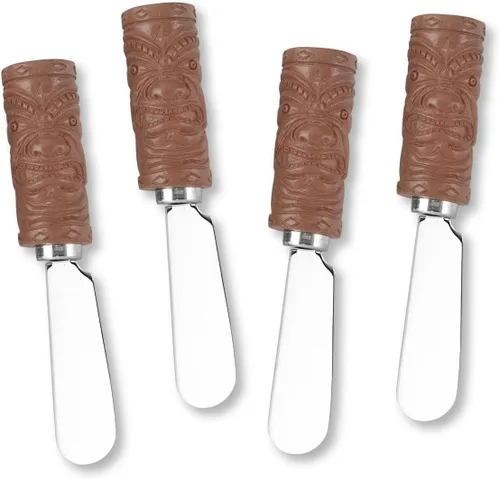 Miniatura 8 de UP UPware - Sandalias de playa para esparcidores de queso, asas de resina pintadas a mano con cuchillas de acero inoxidable para untar queso crema