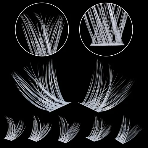 Miniatura 4 de 140 extensiones de pestañas postizas de aspecto natural, rizo D, pestañas de ojo de gato, individuales, extensiones de pestañas para colocar en casa