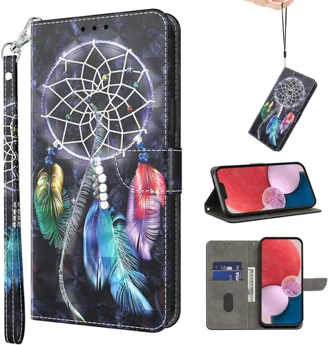 Miniatura 13 de Funda para Samsung Galaxy S22, cartera Flip Folio lindo 3D pintado de dibujos animados PU Funda de cuero PU para niñas mujeres ranuras para tarjetas