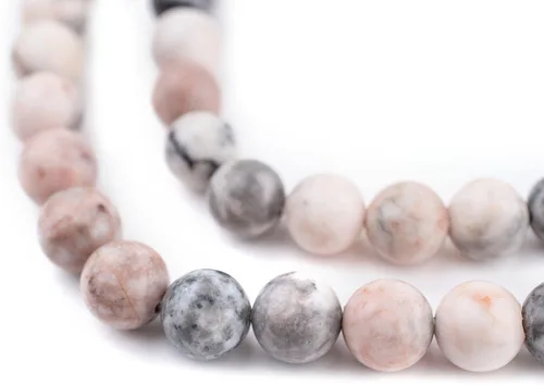 Miniatura 59 de The Bead Chest Cuentas de Jade Blanco Mate Redondas (8mm): Piedra Preciosa Orgánica Redonda Esférica de Energía con Poder de Sanación para Hacer