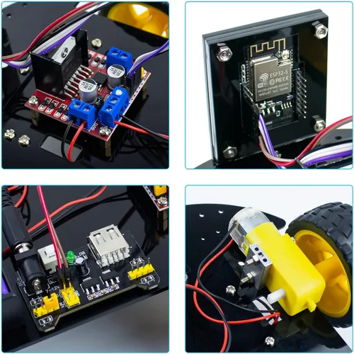 Miniatura 4 de LAFVIN 2WD Smart Robot Car Kit ESP32 Kit de inicio de cámara con tutorial compatible con Arduino IDE