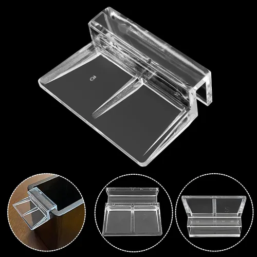 Miniatura 4 de Paquete de 24 clips de tapa de acuario para acuario, soporte de tapa de acuario acrílico transparente para pecera, soporte de vidrio de acuario