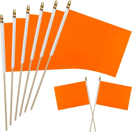 Miniatura 8 de WEITBF 12 Piezas Banderas Moradas Sólidas de 8×12 Pulgadas Pequeñas Banderas de Sublimación en Blanco para Bricolaje en Palo Mini Bandera Triangular