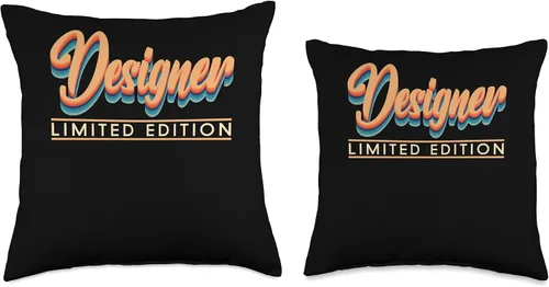 Miniatura 3 de Retro Inspired Designer Limited Edition Job Title T-Shirt. Throw Pillow