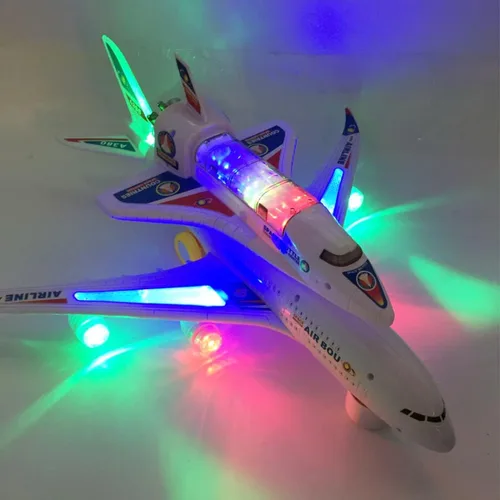 Miniatura 3 de Liberty Imports Transbordador espacial eléctrico de avión transportador de juguete de acción para niños Bump and Go - Modelo grande Jumbo Jet