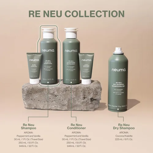 Miniatura 8 de Neuma Re Neu Champú sin sulfato para eliminación de acumulación y cuidado del cuero cabelludo Champú aclarante con menta y lavanda Fórmula