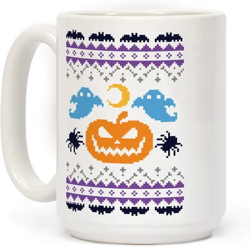 Miniatura 97 de LookHUMAN Taza de Café de Halloween – Halloween Is Meowgical Tazas, Taza de Café Espeluznante Idea de Regalos de Taza, 15 Onzas 10-Blanco