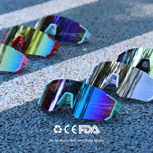 Miniatura 7 de SEKKAF Gafas de sol de béisbol juveniles para niños y niñas de 6 a 12 años de edad, gafas de sol deportivas de softbol para ciclismo y deportes