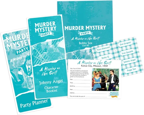 Miniatura 4 de Murder Mystery Party Games - A Murder on the Grill, Host Your Own Cookout Murder Mystery Dinner for 8 Adult Players, Solve the Case with Crime Scene