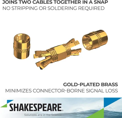 Miniatura 3 de Shakespeare PL-258-CP-G - Conector de empalme de pasador central marino, dorado