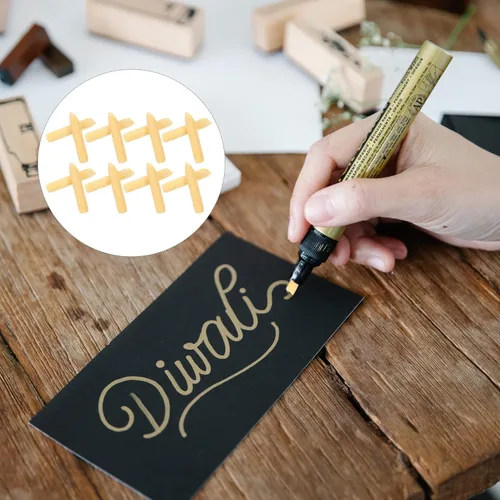 Miniatura 9 de Ciieeo Plumas de repuesto para rotuladores de pintura, 50 unidades, universales, para marcadores de pintura acrílica, compactos, ligeros, suaves