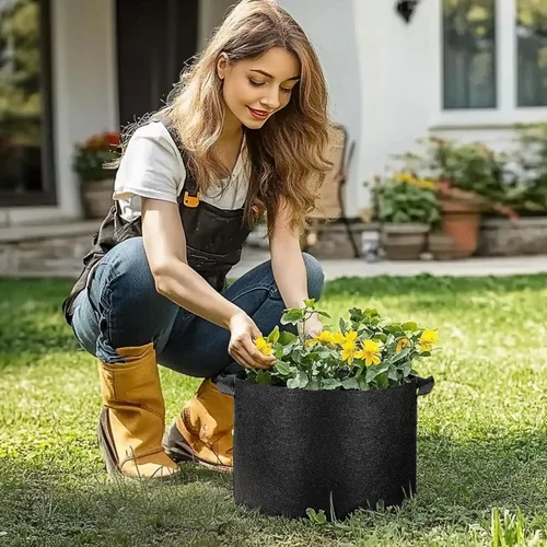 Miniatura 8 de T4U Bolsas de cultivo de 10 galones, macetas de tela para plantas, macetas de patatas, bolsas de jardín para cultivar verduras, bolsas de cultivo