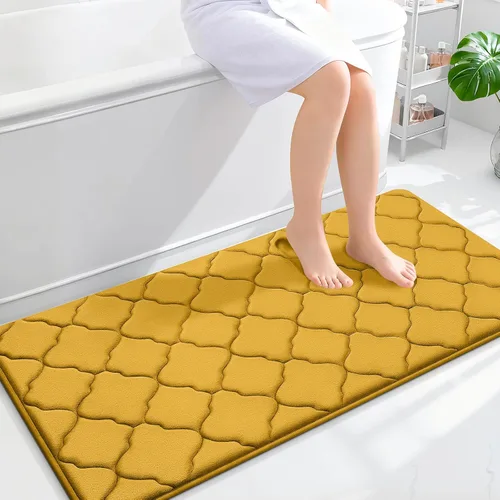 Miniatura 235 de OLANLY Alfombra de Baño de Espuma Viscoelástica de 24 x 16 pulgadas, Ultra Suave y Absorbente, Alfombras de Baño Antideslizantes, Cómodas, Lavables