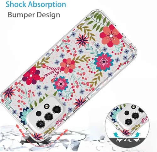 Miniatura 7 de Funda para Galaxy A53 5G/para Samsung A536U con protector de pantalla de vidrio templado, suave 360 cuerpo completo, a prueba de golpes, híbrida
