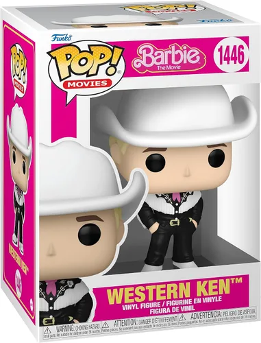 Funko Pop! Movies: Barbie - Western Ken - Figura de vinilo coleccionable - Idea de regalo - Producto oficial - para niños y adultos - fanáticos de