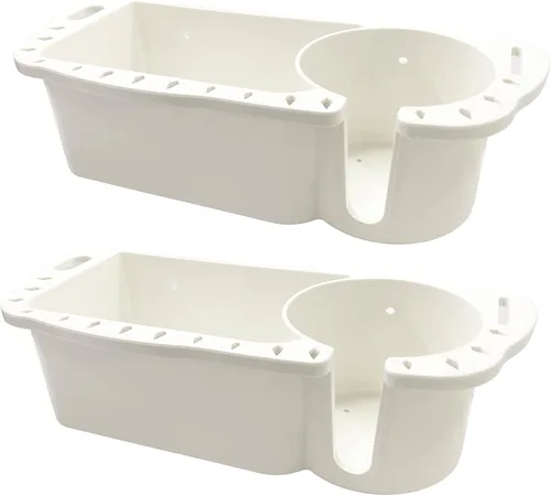 HIUMI Paquete de 2 organizadores para botes, portavasos marinos, ajuste universal para Bass Boat Kayak Pontón Jon Boat Pesca Cabaña de Paquete de 2