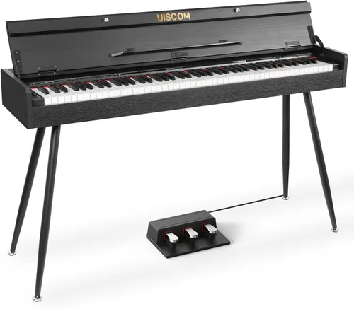 Miniatura 7 de Uiscom Piano digital, peso de 88 teclas, eléctrico, de escritorio a tocador de madera, teclado progresivo, acción de martillo, perfecto
