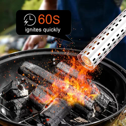 Miniatura 3 de GGC Encendedor eléctrico de carbón para ahumadores de huevos verdes grandes, barbacoas, parrillas, chimeneas de leña y pozos de fuego