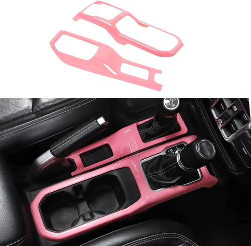Miniatura 14 de Consola Central 4WD Panel de Cambio de Marchas y Portavasos para 2018-2024+ Jeep Wrangler JL JLU Gladiator JT (Azul)