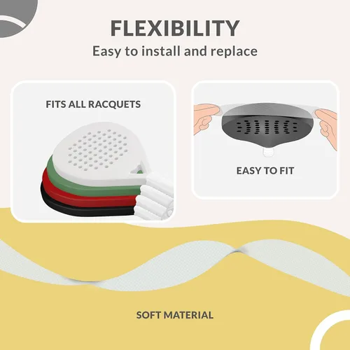 Miniatura 4 de Palbea Transparent Padel Racket Protector - Pack of 1/2/3/5 - Rough & Lightweight Frame Tape. Edge Protector Durable & Easy to Replace. Padel