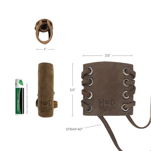 Miniatura 3 de Hide & Drink, Juego de 2 ligas para el cabello para mujer, soporte para cola de caballo/trenza, accesorios de bloqueo para damas, cuero de grano