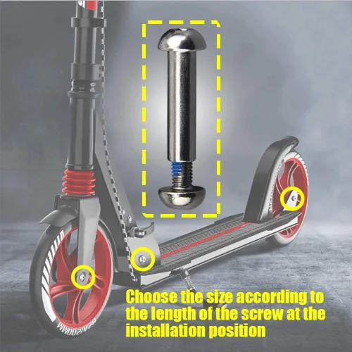 Miniatura 6 de M8 - Juego de tornillos Allen para eje de acero al carbono de grado 0.346 x 1.102 in x 3.386 in para delantero trasero 2 3 4 ruedas Stunt Scooter 35