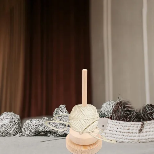 Miniatura 8 de VICASKY Soporte para hilo de coser para hilo de ganchillo de madera, organizador de carretes, estante de almacenamiento