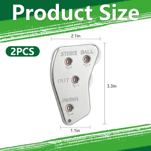 Miniatura 2 de Watayo Clicker de árbitro de béisbol de rueda, engranaje indicador de árbitro, práctico clicker de contador de béisbol para salidas de grabación