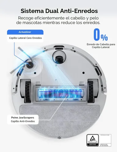 Miniatura 5 de roborock Q7 L5 Robot Aspiradora y Trapeador Combo, Succión de 8,000Pa, Actualizado desde Q5 Pro, Sistema Dual Antienredos, Navegación LiDAR, Zonas
