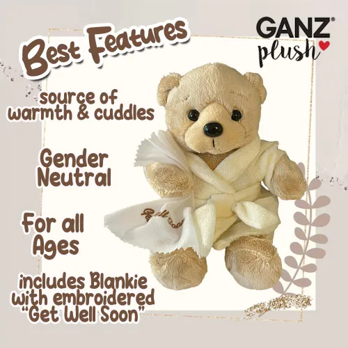 Miniatura 4 de Ganz Juego de regalo de amigdalectomía Get Well Soon Teddy Bear con amígdalas de despedida para niños, juego de regalo de libro para niños