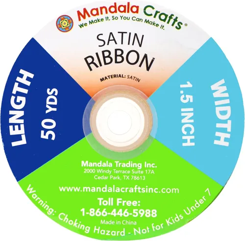 Miniatura 4 de Mandala Crafts Cinta de satén verde manzana para manualidades, cintas de tela de 1.5 pulgadas de ancho de 50 yardas para envolver regalos, ramos