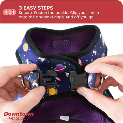 Miniatura 5 de Downtown Pet Supply Arnés para perro Step-in – Sin tirones, malla acolchada ajustable con ribete reflectante, correa de hebilla segura – Arnés
