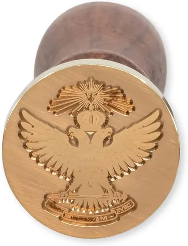 Miniatura 2 de Sello de cera masónico con caja y palo de cera (32nd Eagle)