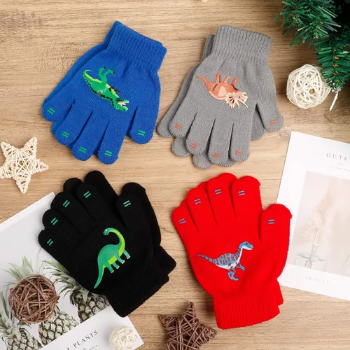 Miniatura 5 de SUNNEEHOME Kids Gloves Winter Bulk for Boys or Girls Gloves Warm Knitted Stretchy Full Fingers Gloves for Birthday Gift